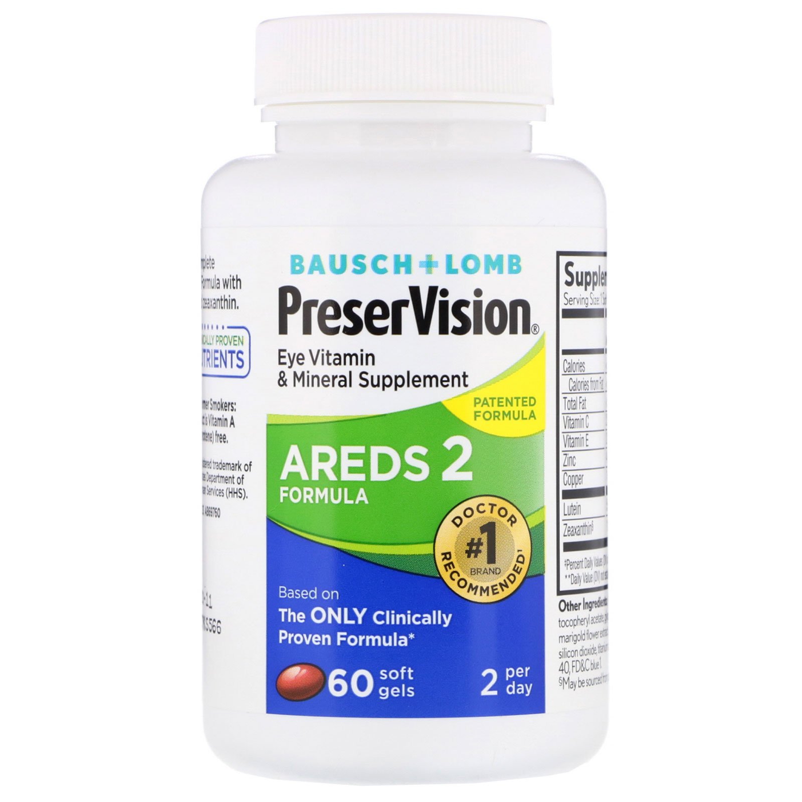 Comprar Bausch & Lomb, PreserVision, Fórmula AREDS 2, 60 Cápsulas Softgel - Imagem 3