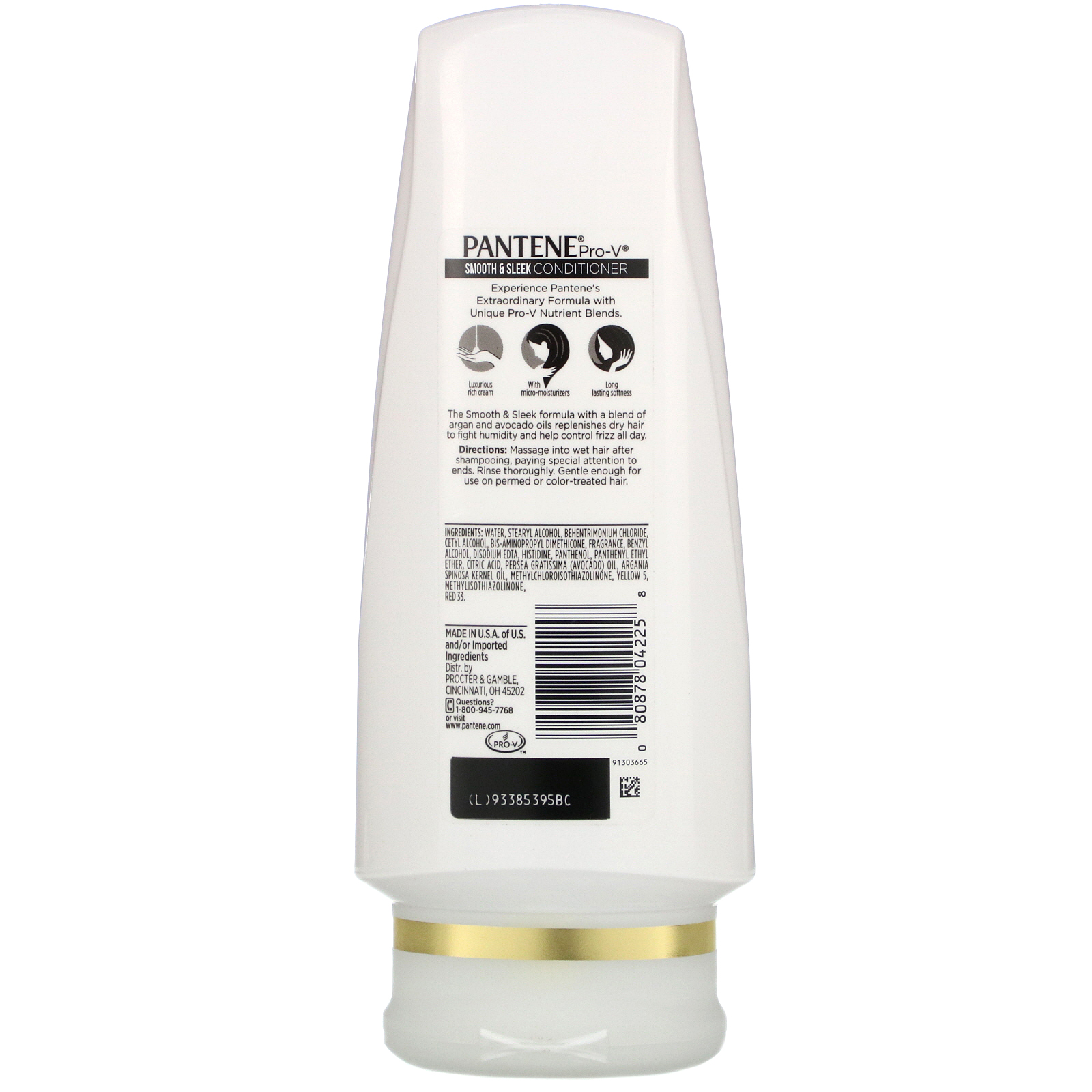 Comprar Pantene, Pro-V, Smooth & Sleek Conditioner, 12 fl oz (355 ml) - Imagem 2