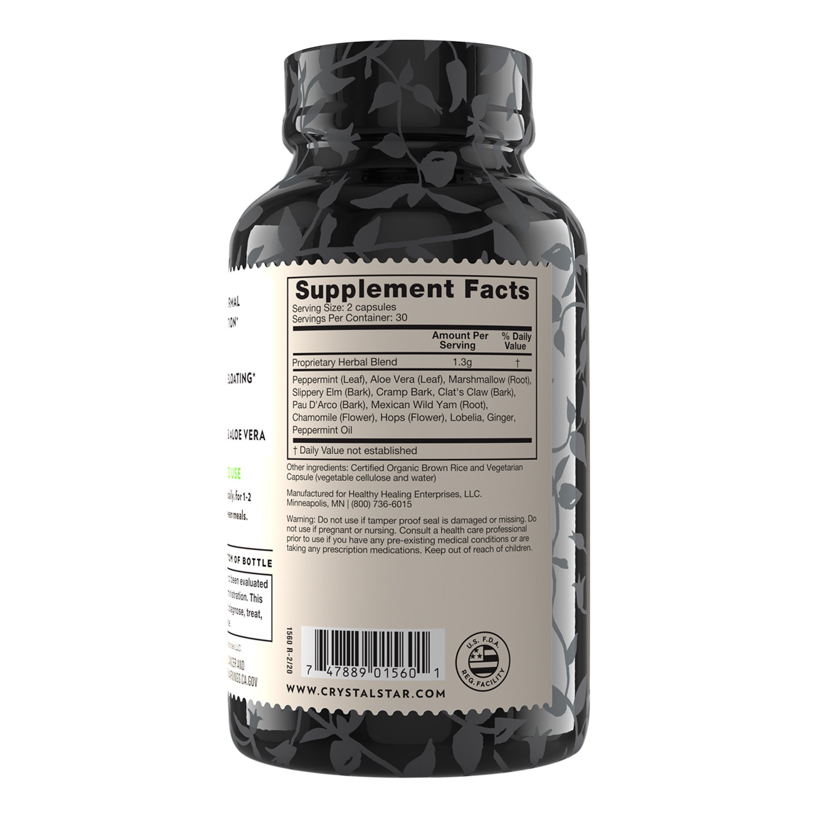 Comprar Crystal Star, Digestive Support, 60 Vegetarian Capsules - Imagem 2