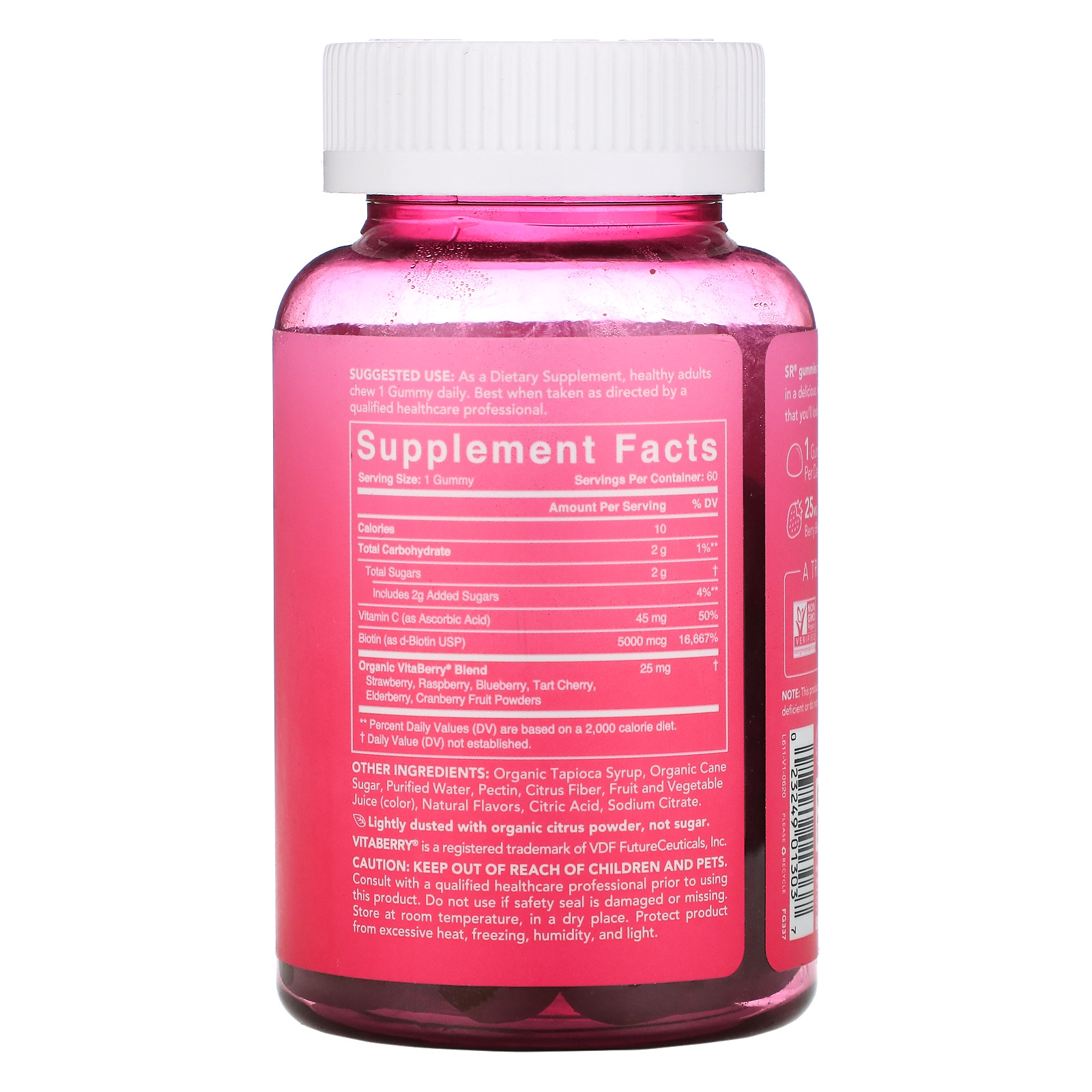 Comprar Sports Research, Biotin + Vitamin C, Natural Berry, 60 Gummies - Imagem 2