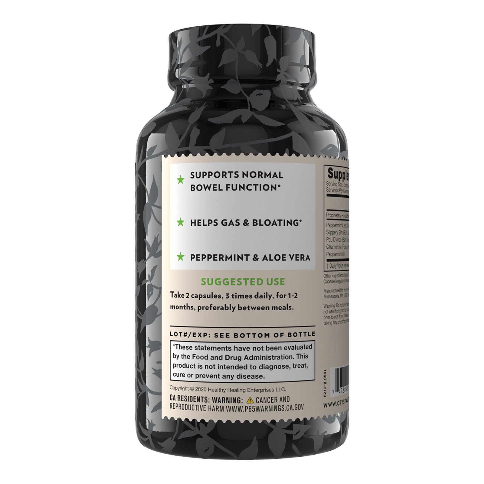 Comprar Crystal Star, Digestive Support, 60 Vegetarian Capsules - Imagem 3