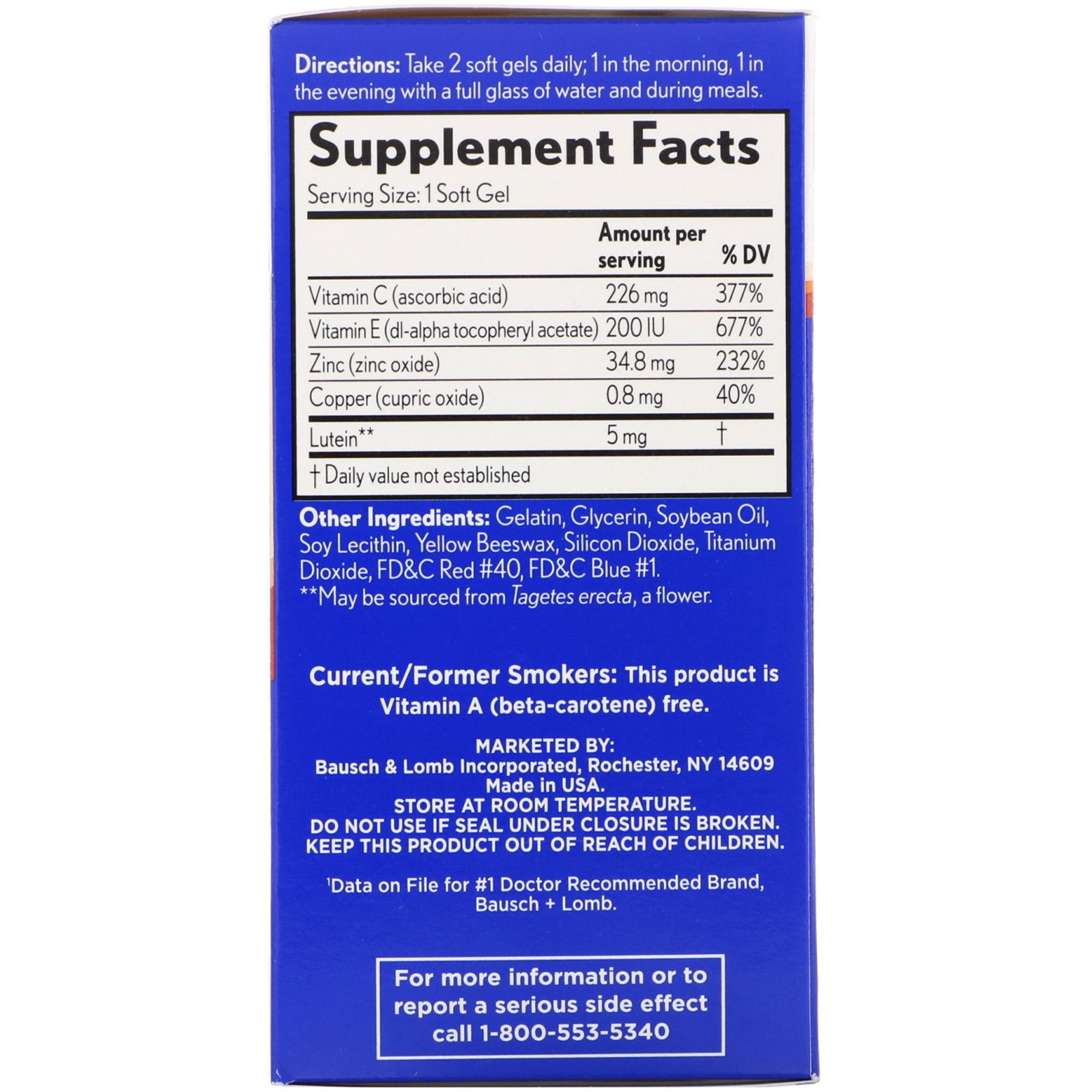 Comprar Bausch & Lomb, AREDS Lutein, 120 Cápsulas Softgel - Imagem 3