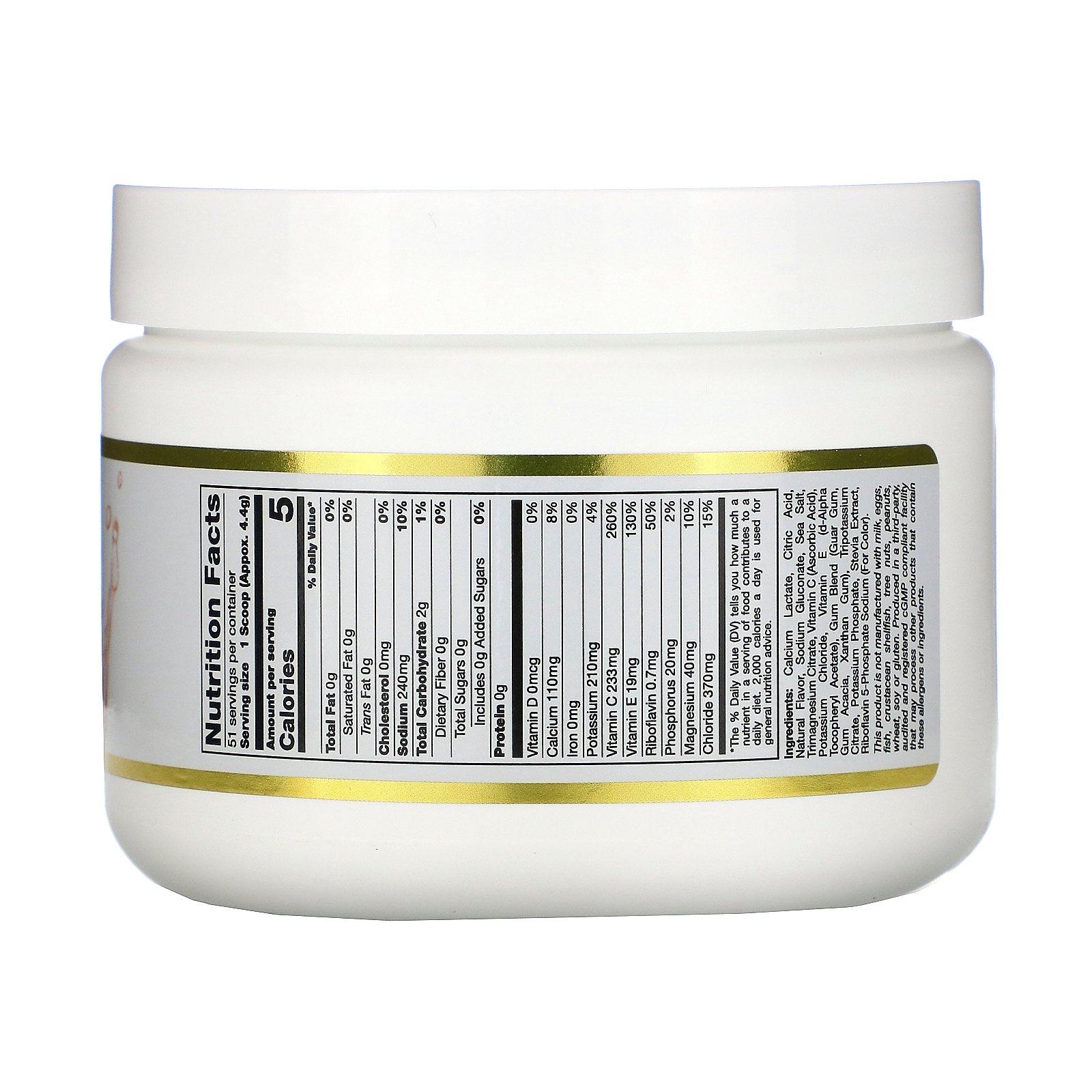 Comprar California Gold Nutrition, HydrationUP, Mistura em Pó para Bebida com Eletrólitos, Cítrico, 227 g (8 oz) - Imagem 2