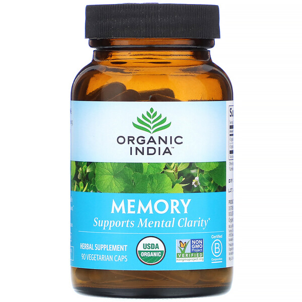 Comprar Organic India, Memory, 90 Vegetarian Caps
