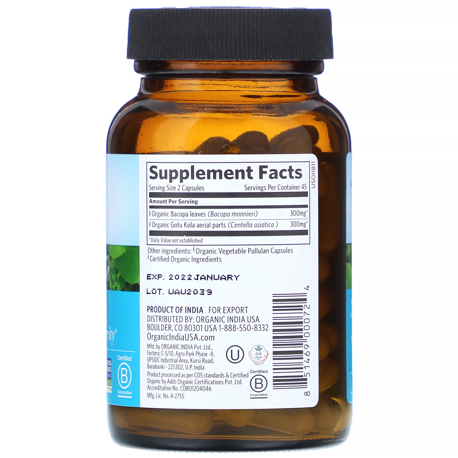 Comprar Organic India, Memory, 90 Vegetarian Caps - Imagem 2