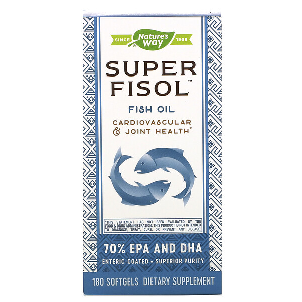 Comprar Nature's Way, Super Fisol, Fish Oil, 180 Softgels