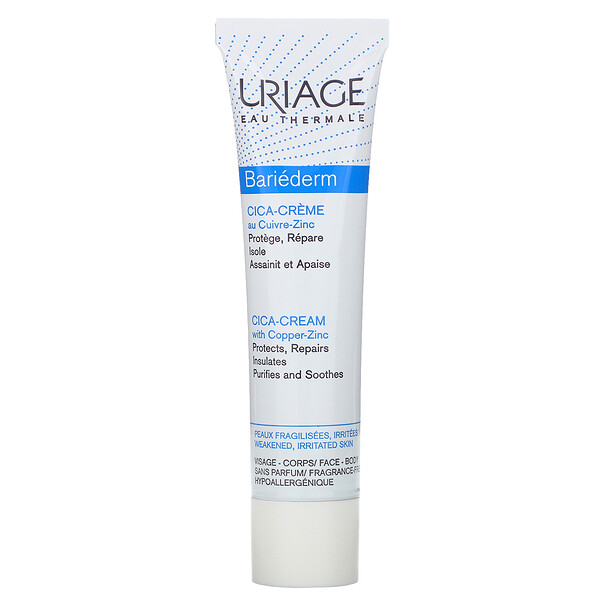Comprar Uriage, Bariederm, Cica-Cream with Copper-Zinc, Fragrance-Free, 1.35 fl oz (40 ml)