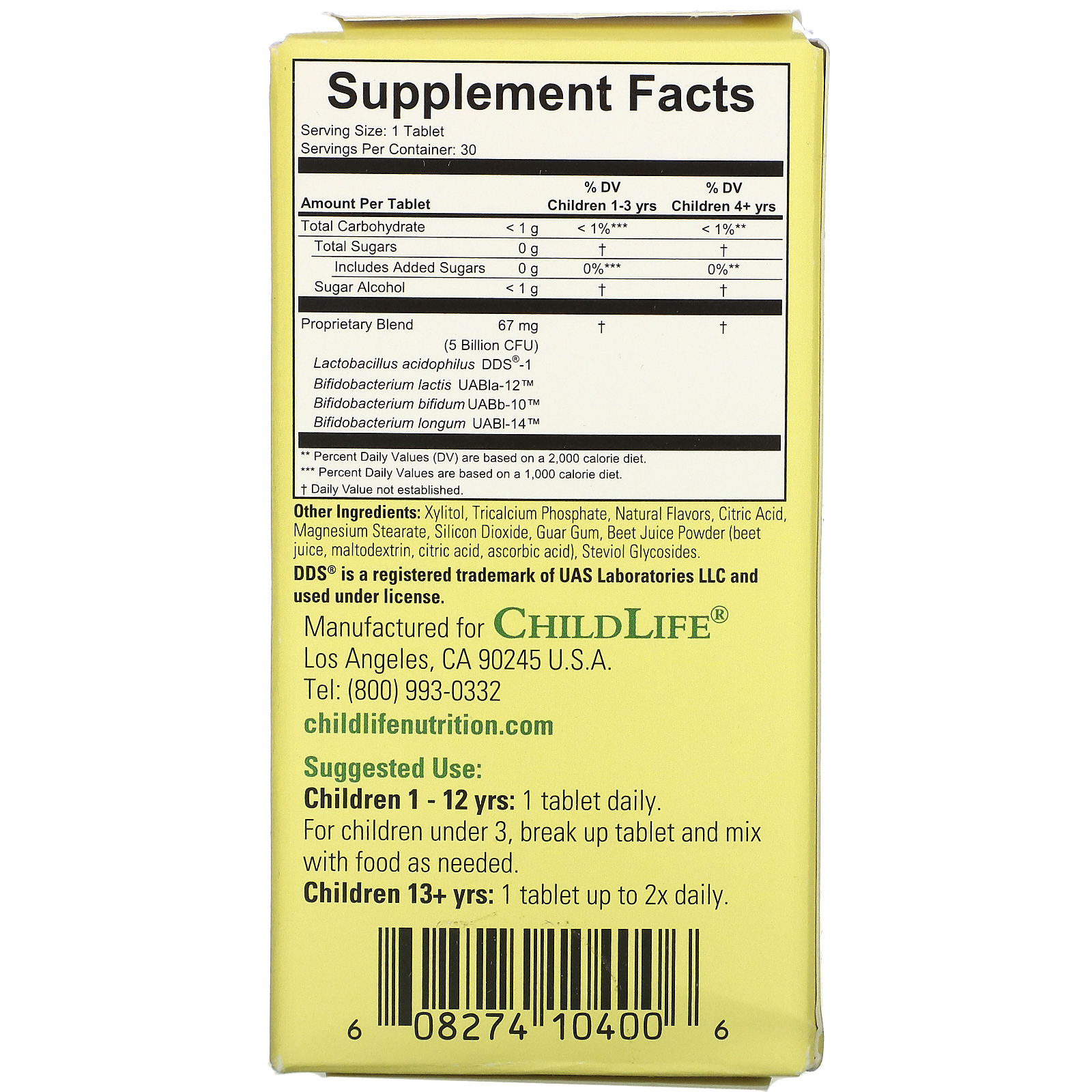 Comprar ChildLife, LiveBiotics, Immune & Digestive Support, Natural Berry Flavor, 5 Billion CFU, 30 Chewable Tablets - Imagem 2