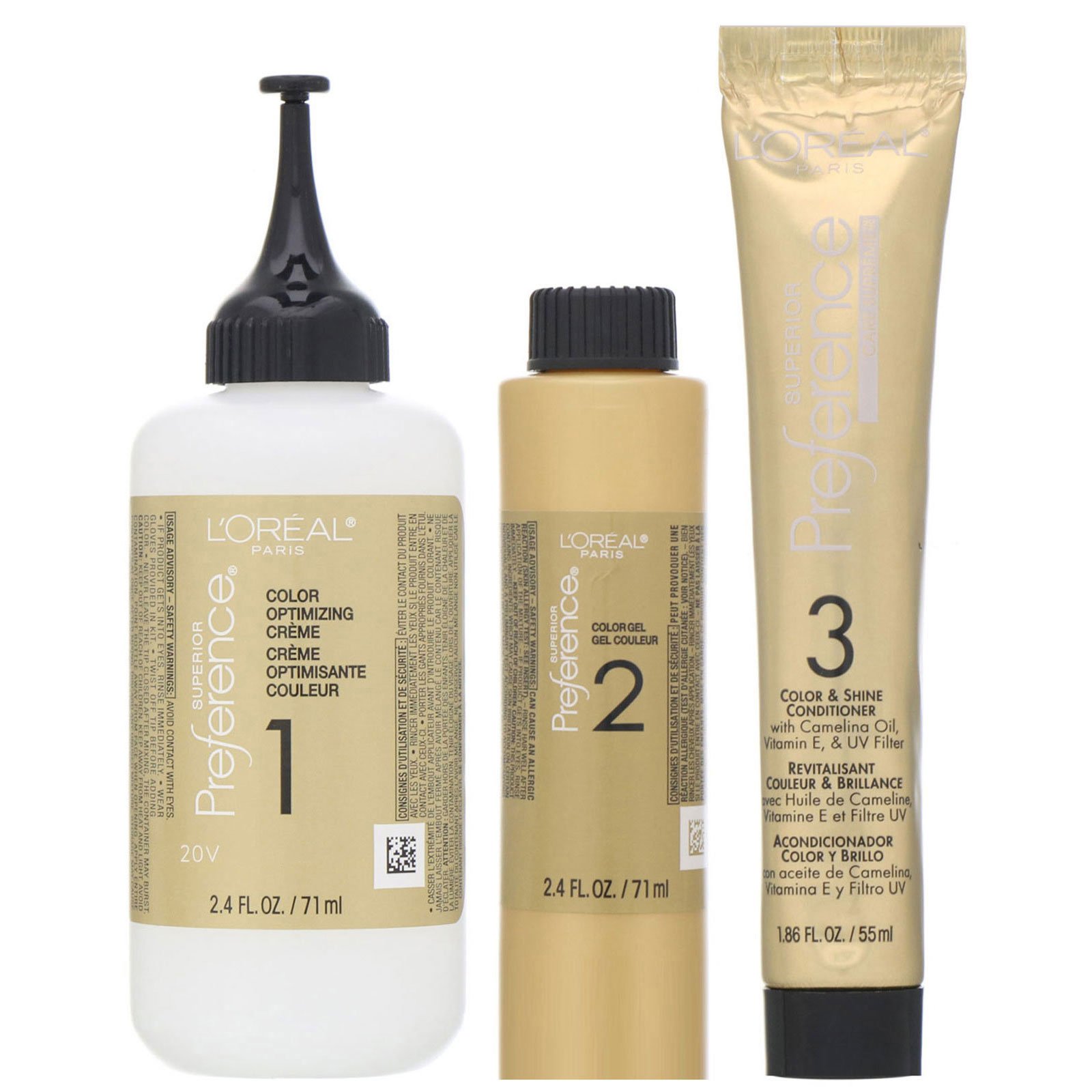 Comprar L'Oreal, Superior Preference, Sistema Fade-Defying Color + brilho, Cooler, Dark Ash Blonde 7A, 1 Aplicação - Imagem 3