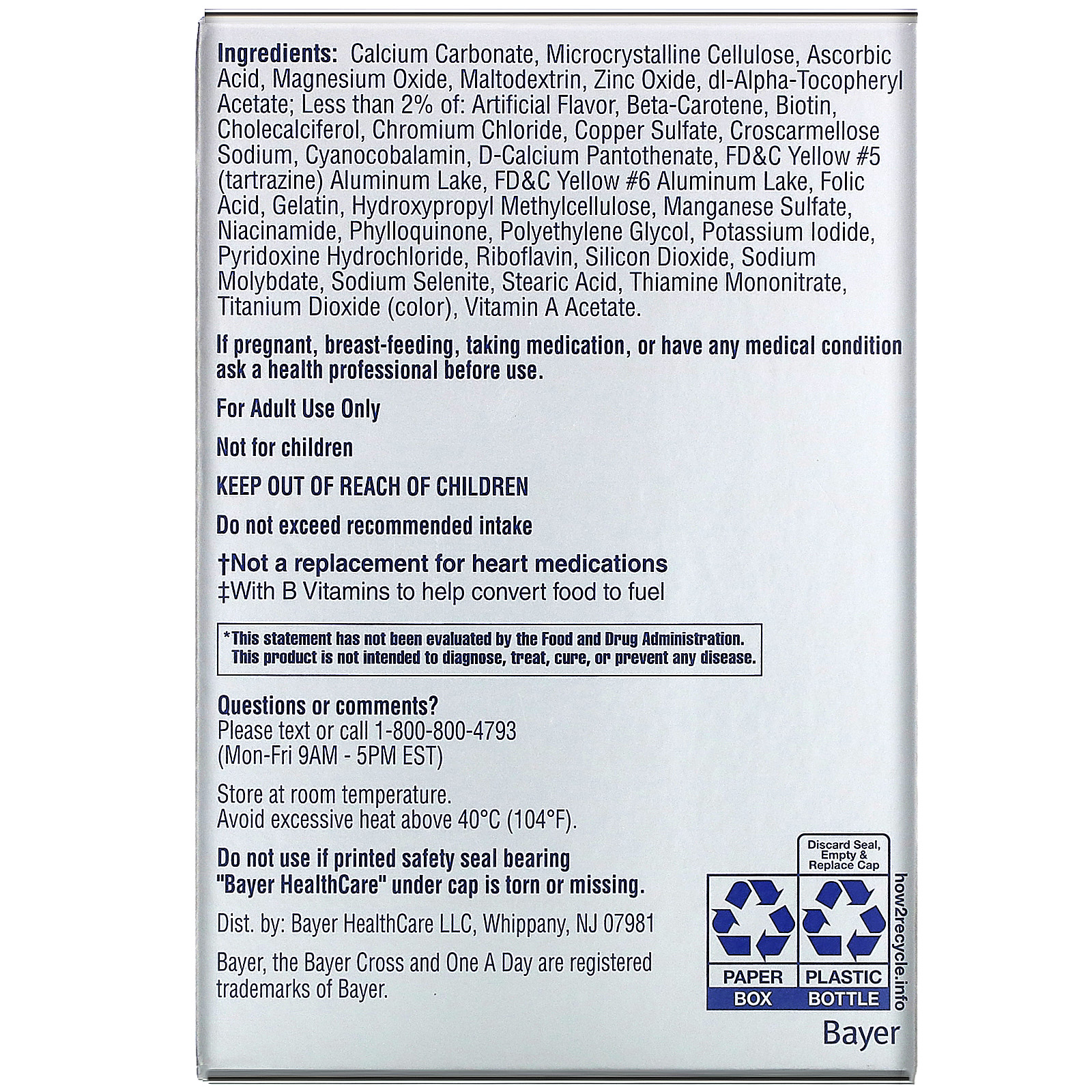 Comprar One-A-Day, Women’s 50+ Complete Multivitamin, 65 Tablets - Imagem 3