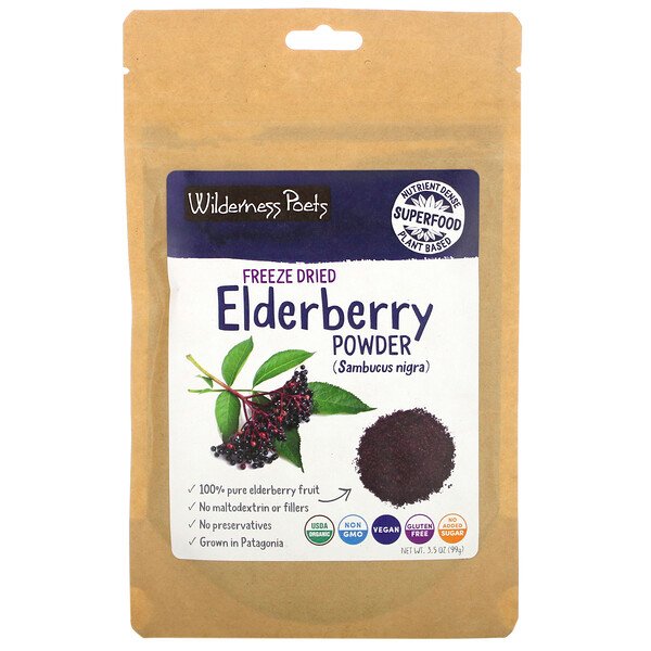 Comprar Wilderness Poets, Freeze Dried Elderberry Powder, 3.5 oz (99g)