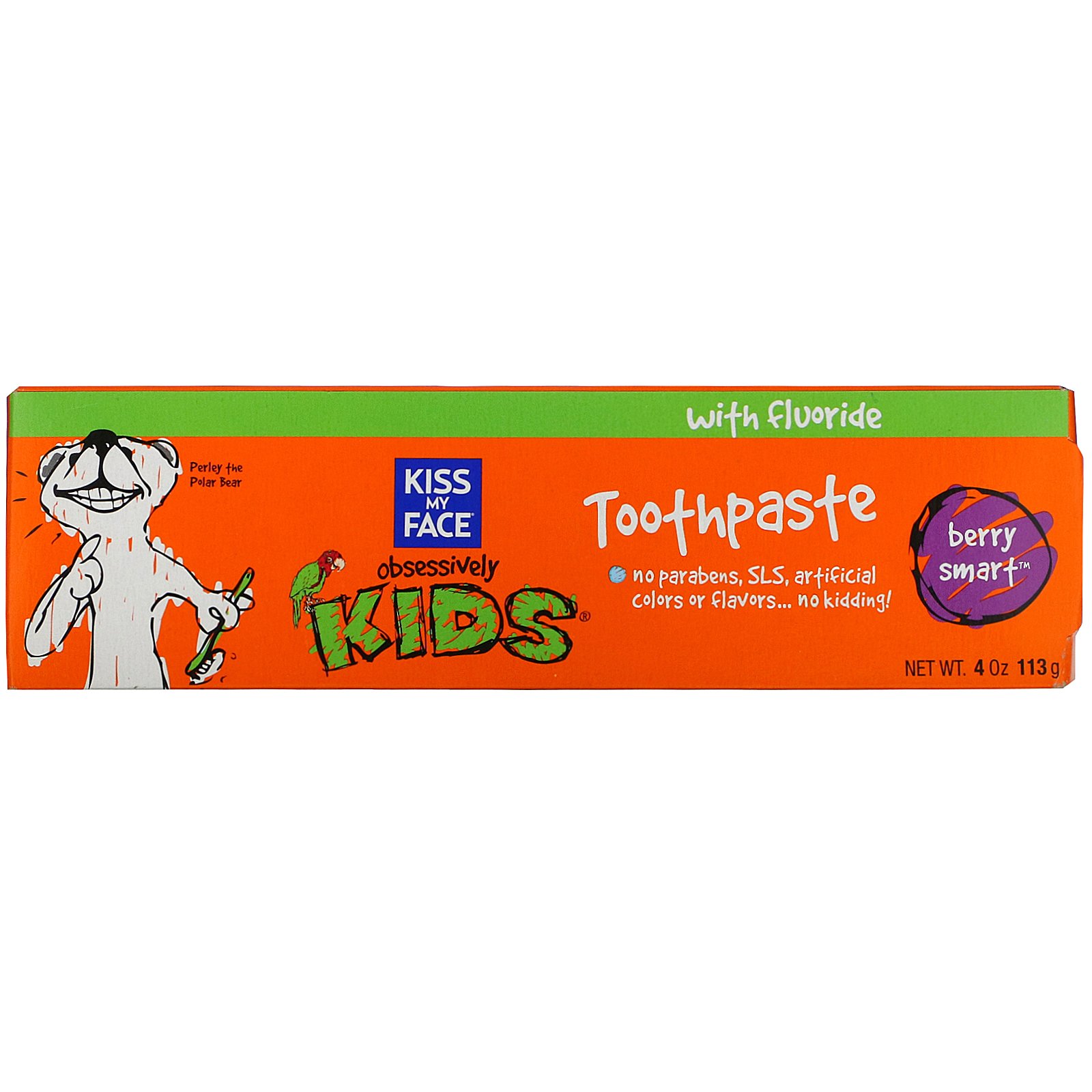 Comprar Kiss My Face, Obsessively Kids, Toothpaste, Berry Smart, 4 oz (113 g) - Imagem 2