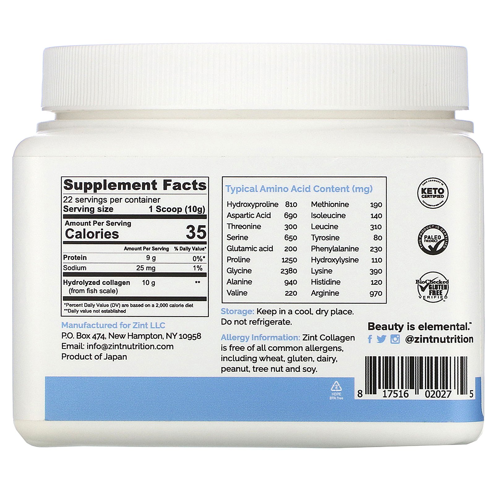 Comprar Zint, Marine Collagen Powder, 8 oz (226 g) - Imagem 2