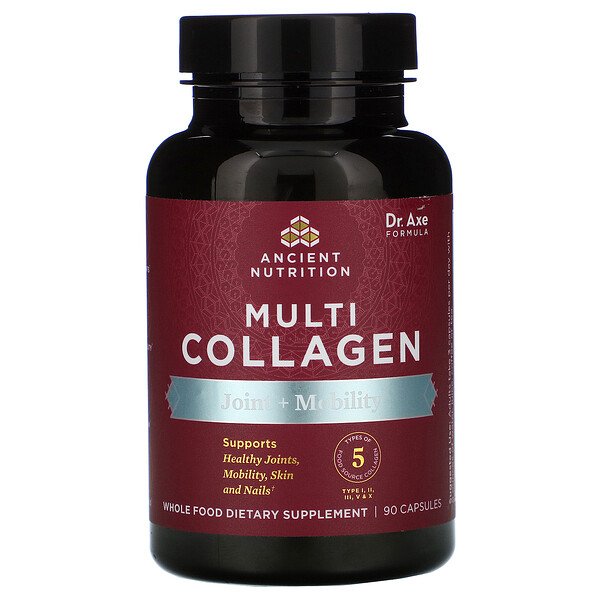 Comprar Dr. Axe / Ancient Nutrition, Multi Collagen, Joint + Mobility, 90 Capsules