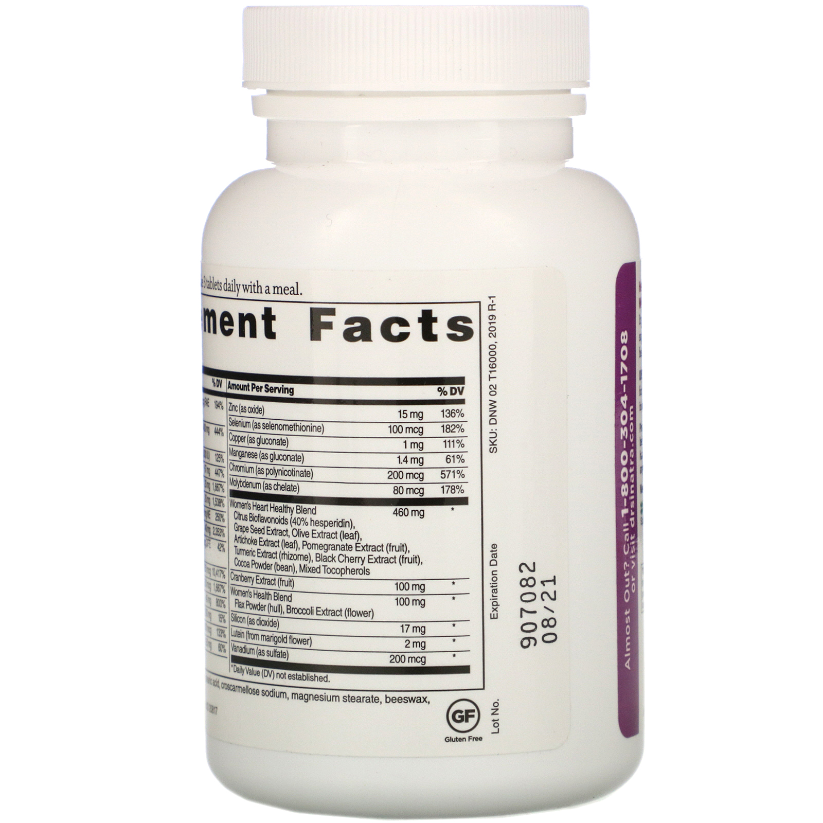 Comprar Dr. Sinatra, Heart Healthy Multivitamin, Women, 90 Tablets - Imagem 3