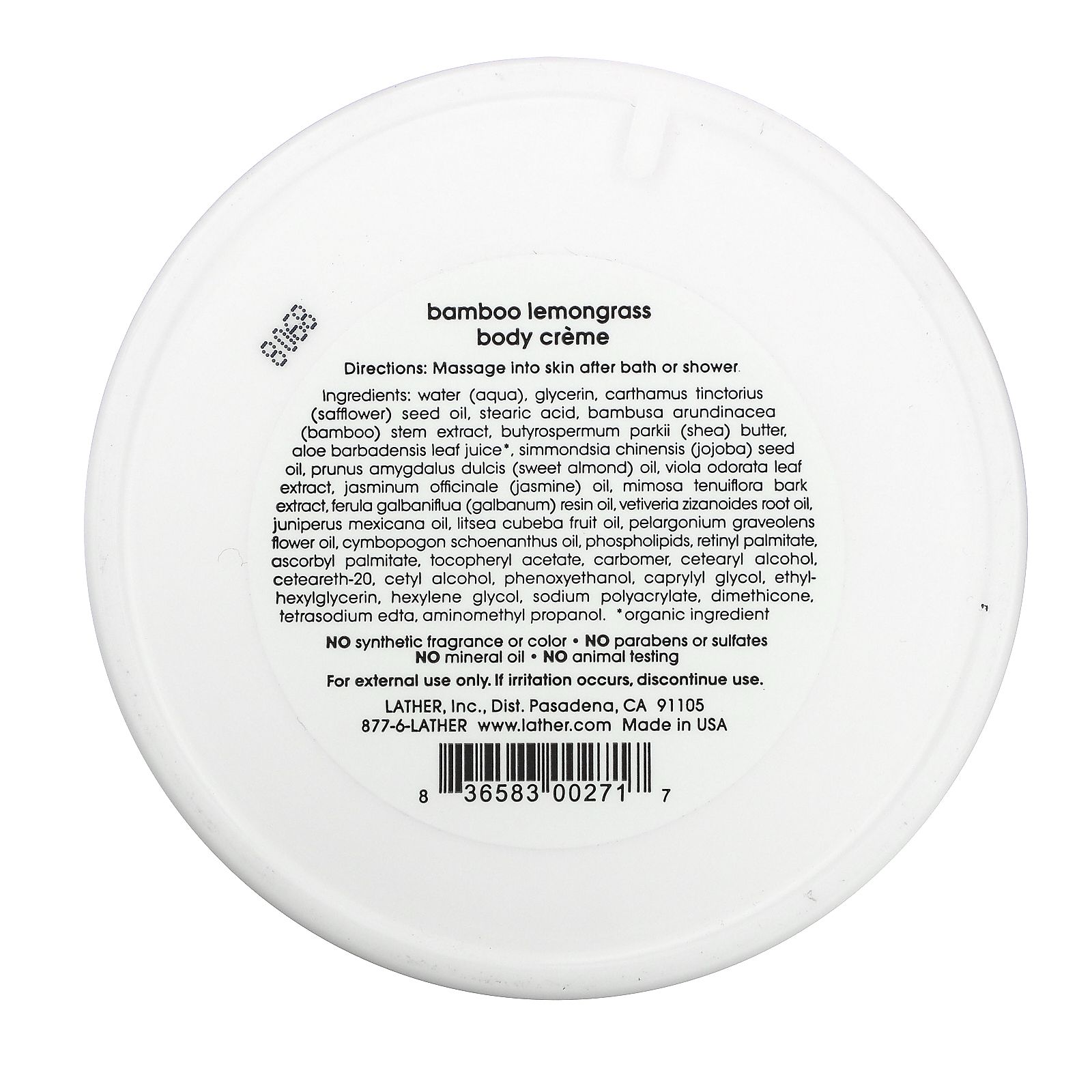 Comprar Lather, Bamboo Lemongrass Body Creme, 7 oz (198 g) - Imagem 2
