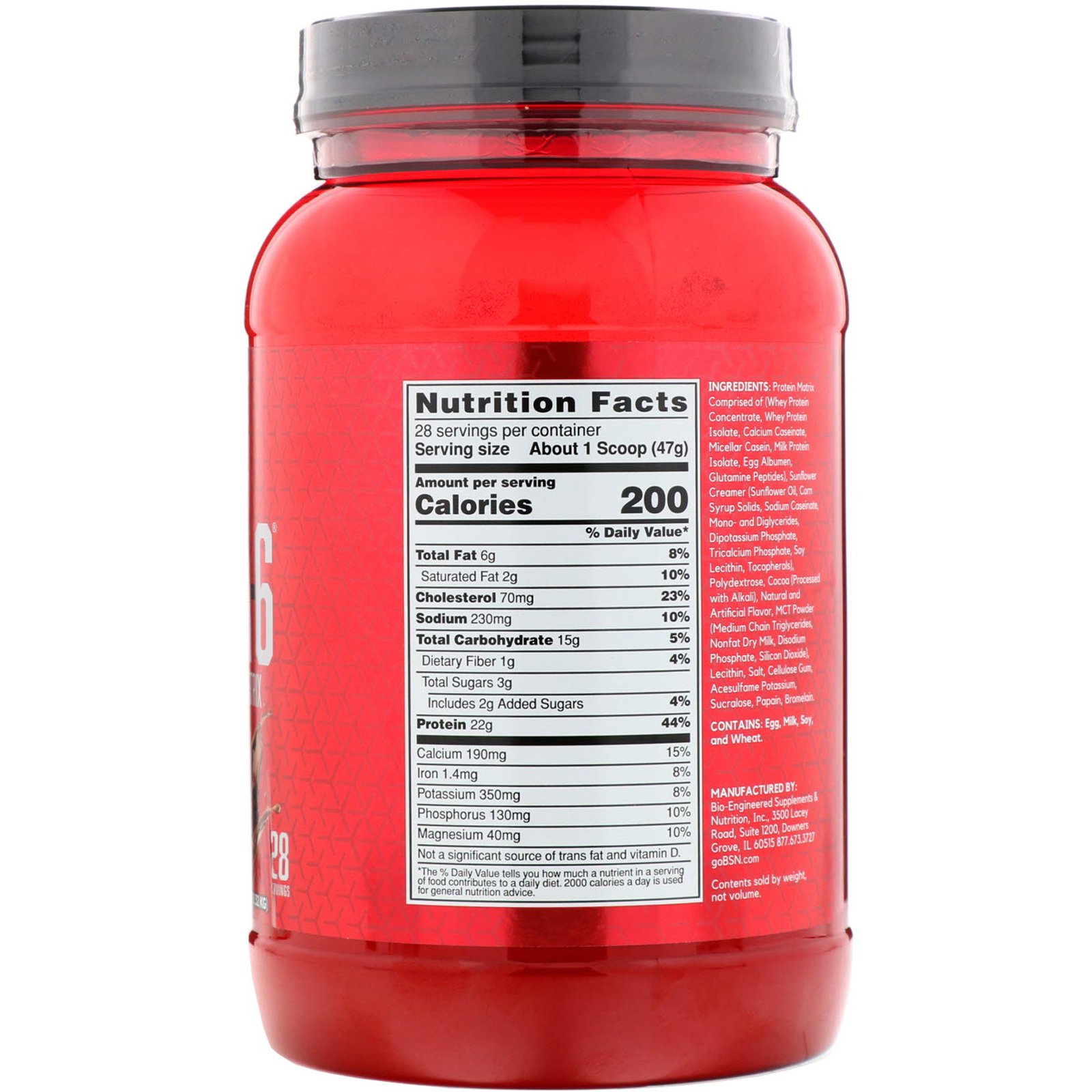 Comprar BSN, Syntha-6, Ultra Premium Protein Matrix, Chocolate Milkshake, 1,32 kg (2,91 lbs) - Imagem 2