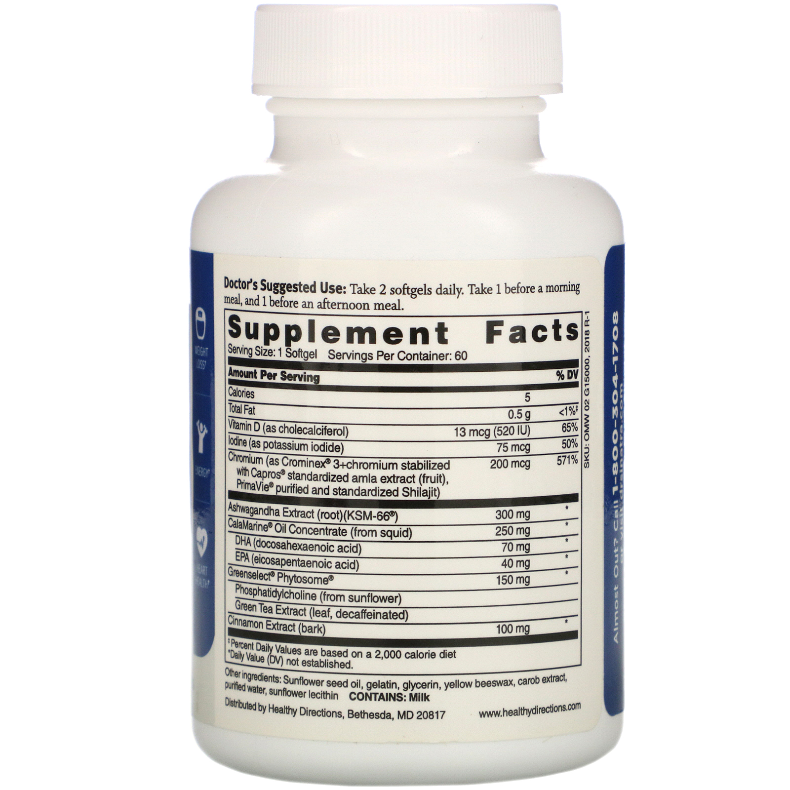 Comprar Dr. Sinatra, Omega-3 Slim MAX, 60 Softgels - Imagem 2