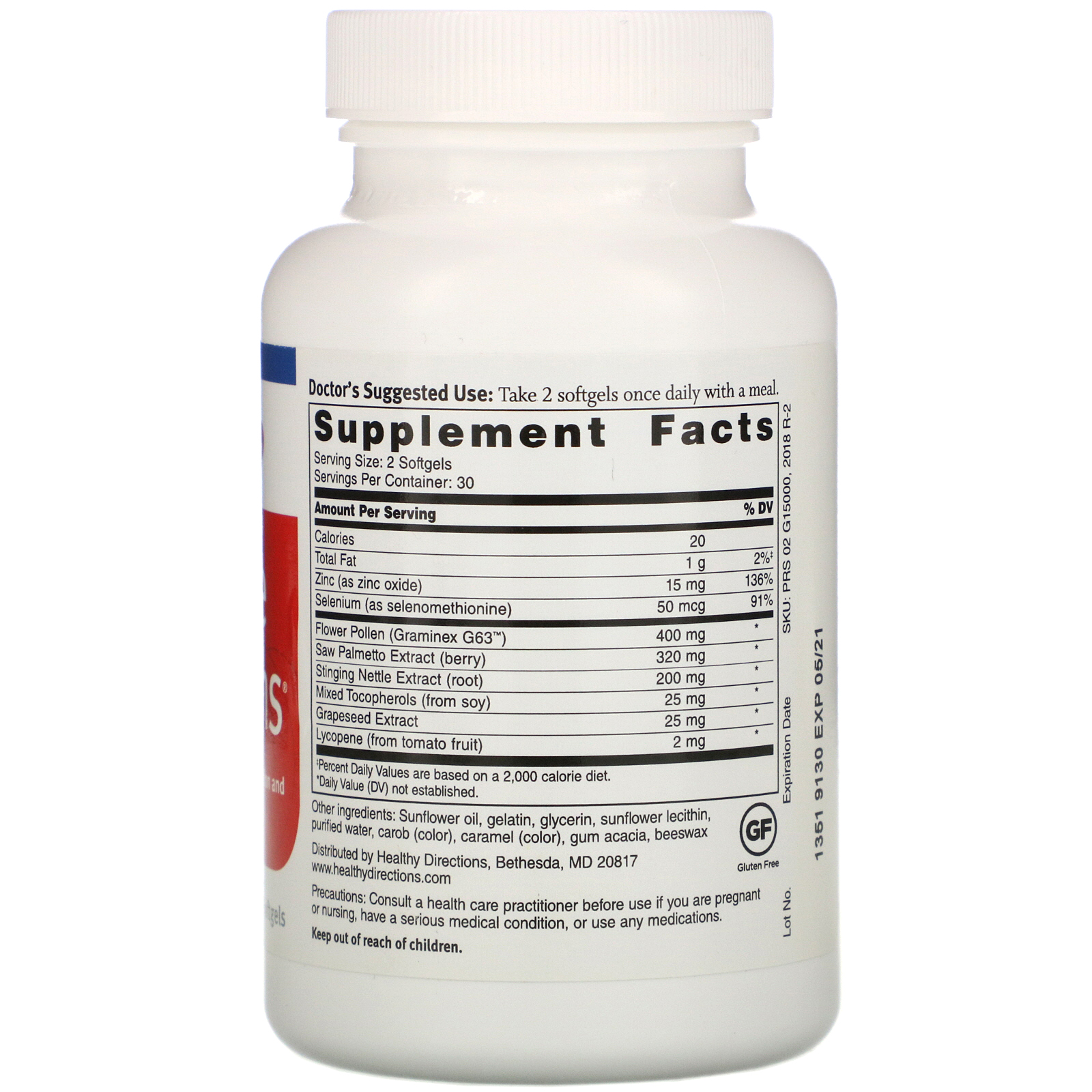Comprar Dr. Sinatra, Prostate Solutions, 60 Softgels - Imagem 2