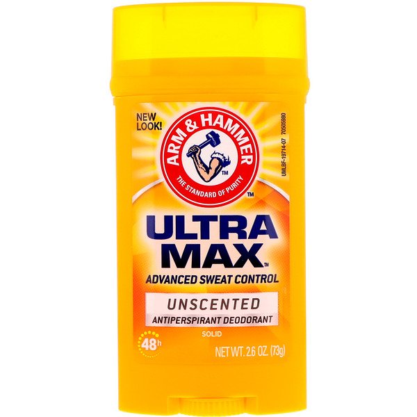 Comprar Arm & Hammer, UltraMax, Desodorante Sólidoo Antitranspirante, Masculino, Sem Fragrância, 2,6 oz (73 g)