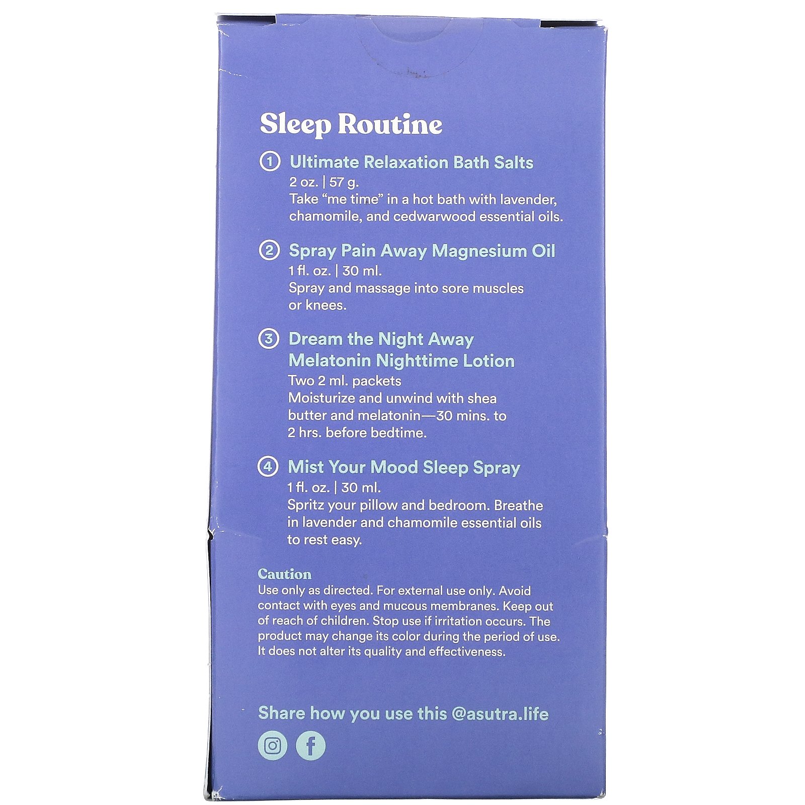 Comprar Asutra, You Sleep Routine On The Go, Travel Set, 4 Piece Set - Imagem 2