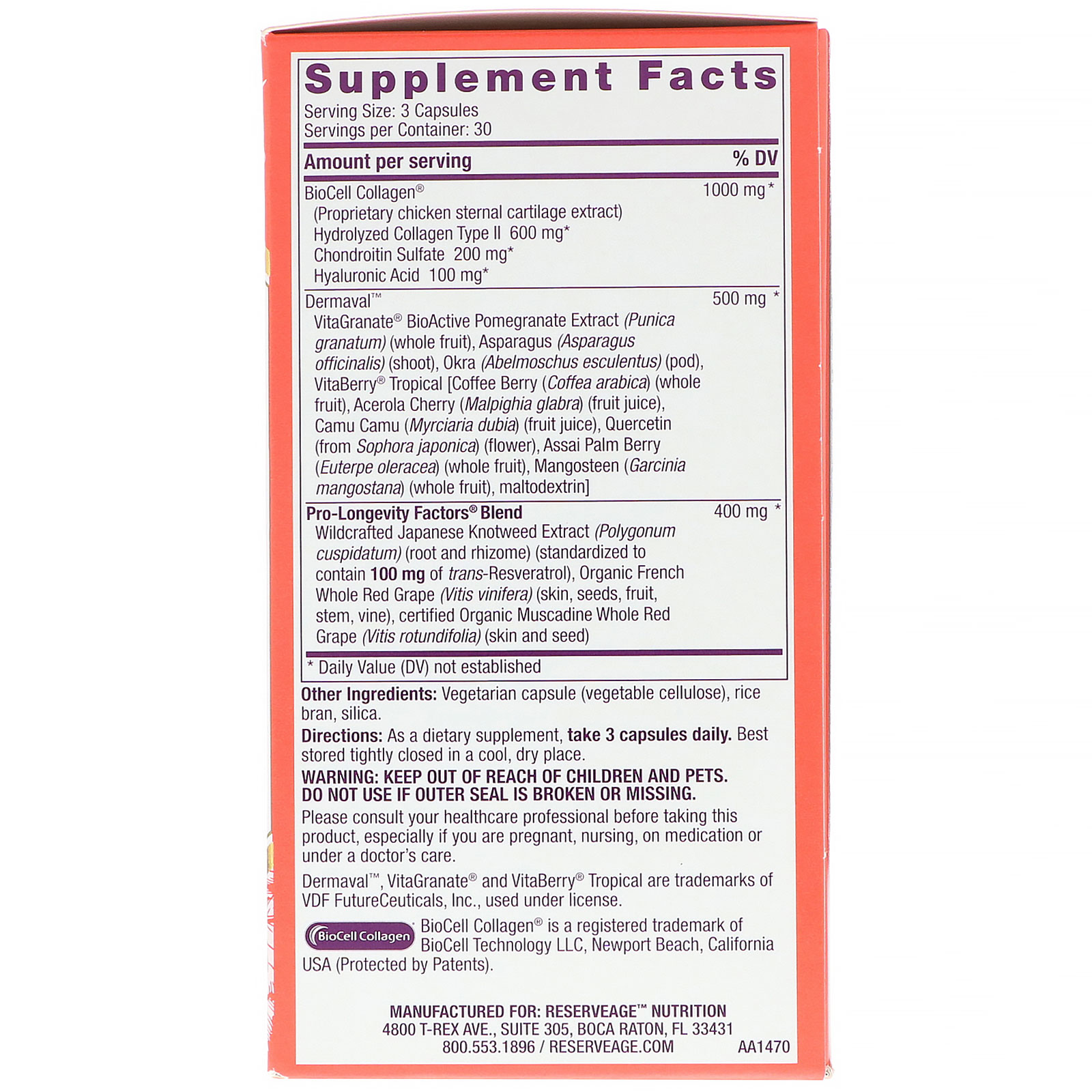 Comprar ReserveAge Nutrition, Ultra Impulsionador de Colágeno, 90 Cápsulas - Imagem 2